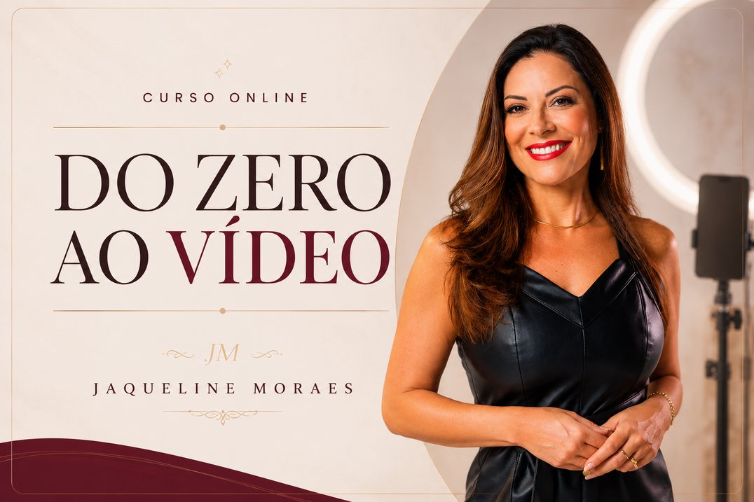 Capa oficial do curso Do Zero ao Vídeo com Jaqueline Moraes