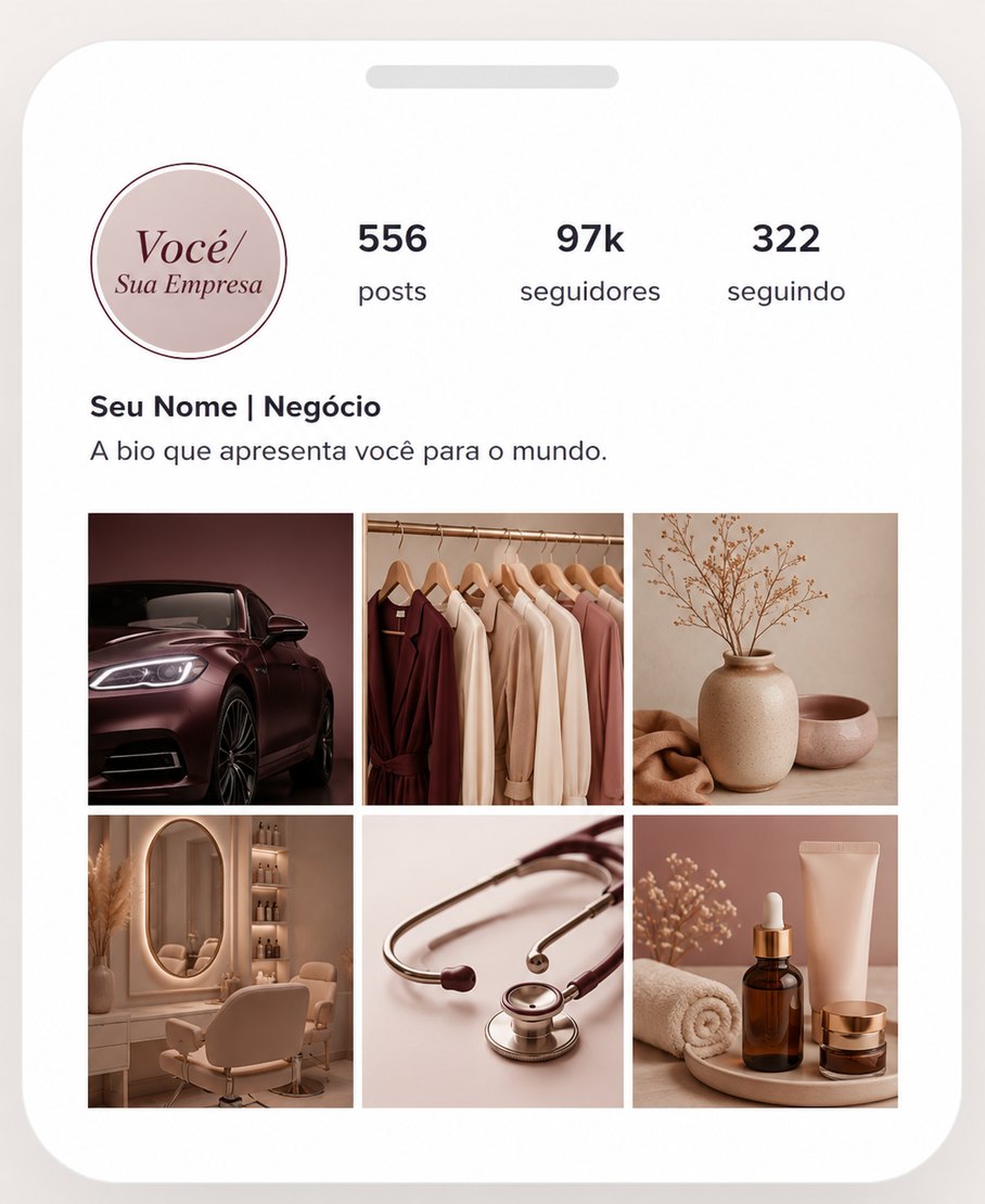 Exemplo de perfil profissional do Instagram bem organizado